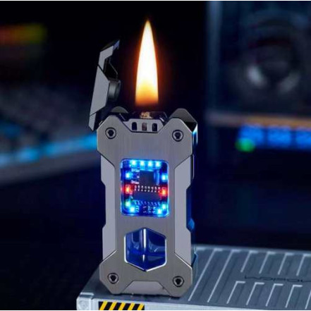 Бензинова гравітаційна запальничка Gravity Flame HL-607 Gray