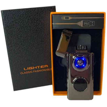 Дугова електроімпульсна запальничка USB HL-648 Black ice