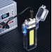 Електроімпульсна USB запальничка з ліхтариком HL-649 Pink blue Електроімпульсна USB запальничка з ліхтариком HL-649 Pink blue