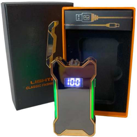 Плазменная USB-зажигалка с двойной дугой HL-651 Black Плазменная USB-зажигалка с двойной дугой HL-651 Black