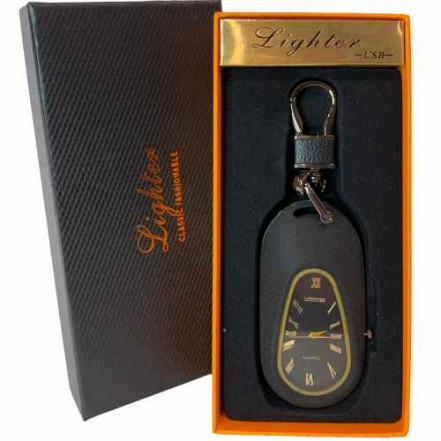 USB запальничка з годинником HL-653 Black matte USB запальничка з годинником HL-653 Black matte