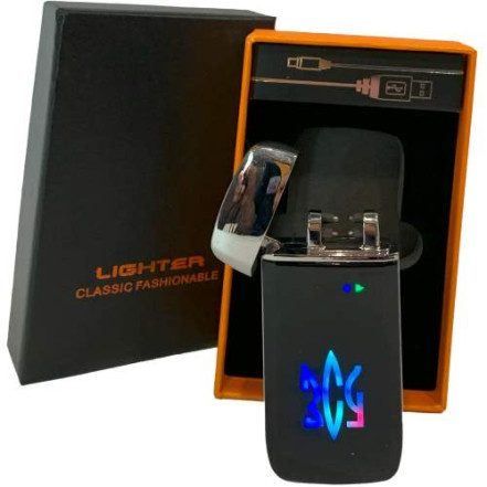 Плазменная USB зажигалка с двойной дугой ЗСУ HL-657 Silver ice Плазменная USB зажигалка с двойной дугой ЗСУ HL-657 Silver ice