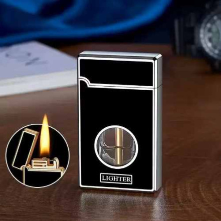 Бензинова запальничка гравітаційна HL-659 Black Silver
