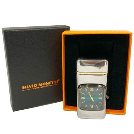 Газова запальничка з годинником Silvio Monetti HL-614 Silver