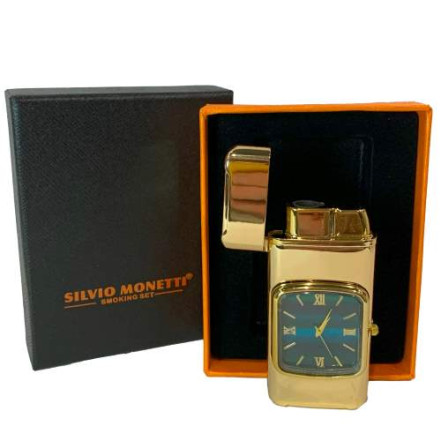 Газова запальничка з годинником Silvio Monetti HL-614 Gold