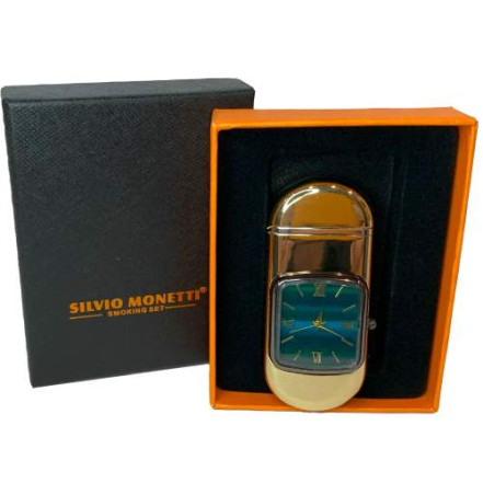 Газова запальничка з годинником Silvio Monetti HL-615 Gold Газова запальничка з годинником Silvio Monetti HL-615 Gold
