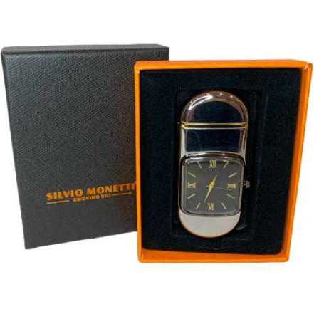 Газова запальничка з годинником Silvio Monetti HL-615 Silver ice Газова запальничка з годинником Silvio Monetti HL-615 Silver ice