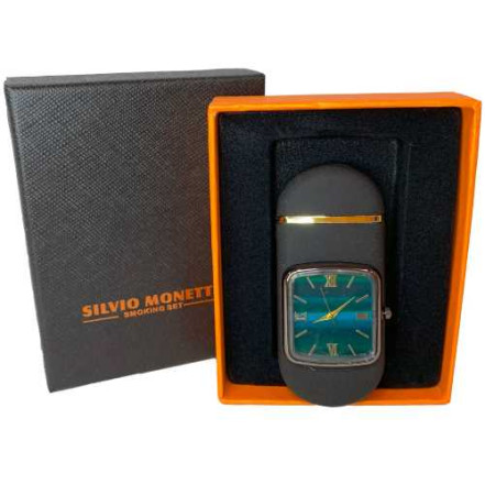 Газова запальничка з годинником Silvio Monetti HL-615 Black matte Газова запальничка з годинником Silvio Monetti HL-615 Black matte