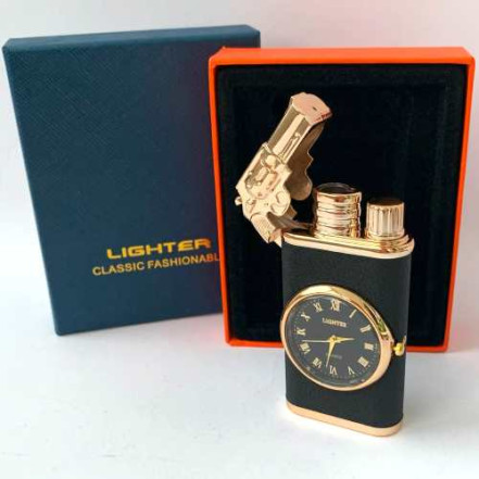 Запальничка з годинником HL-619 Black matte Запальничка з годинником HL-619 Black matte