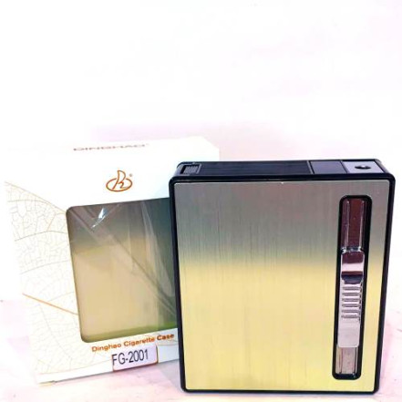 Портсигар із запальничкою Dinghao HL-536 Gold