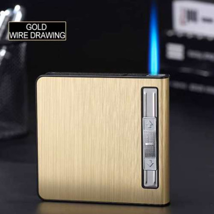 Портсигар с зажигалкой HENDA LIGHTER HL-638 Gold Портсигар с зажигалкой HENDA LIGHTER HL-638 Gold
