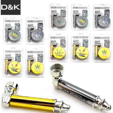 Трубка з гриндером D&K DK-7047-B (метал) Трубка з гриндером D&K DK-7047-B (метал)