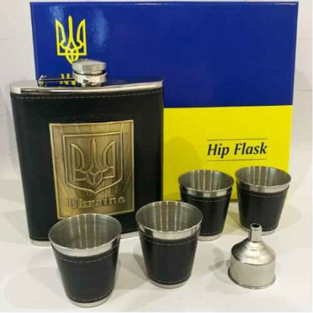 Подарунковий набір з флягою UKRAINE TZ-18 Black Подарунковий набір з флягою UKRAINE TZ-18 Black