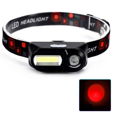 Ліхтар налобний 1804-LED(red)+COB(white) Ліхтар налобний 1804-LED(red)+COB(white)