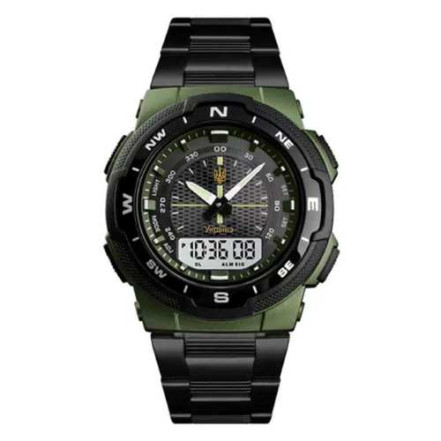 Наручний годинник 1370AG SKMEI Ukraine (Army Green)