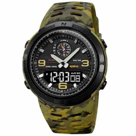 Наручний годинник 1655CMGNBK SKMEI Ukraine (Army Green Camo)