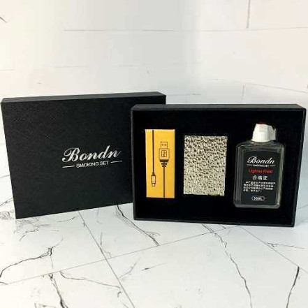 Бензинова USB запальничка Bondn HL-844 Nickel