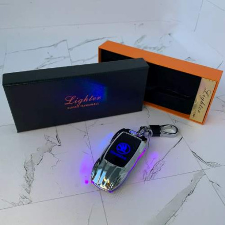 USB запальничка-брелок Škoda HL-859-3 Silver USB запальничка-брелок Škoda HL-859-3 Silver