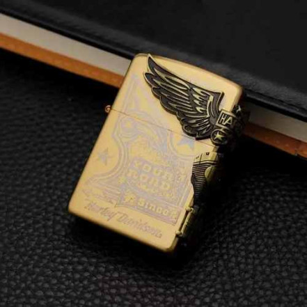 Газова запальничка Harley Davidson HL-792 Gold (турбо)