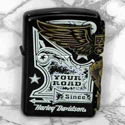 Газова запальничка Harley Davidson HL-792 Black mate (турбо) Газова запальничка Harley Davidson HL-792 Black mate (турбо)