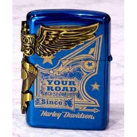 Газова запальничка Harley Davidson HL-792 Blue (турбо)