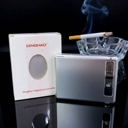 Портсигар із запальничкою Dinghao HL-789 Silver