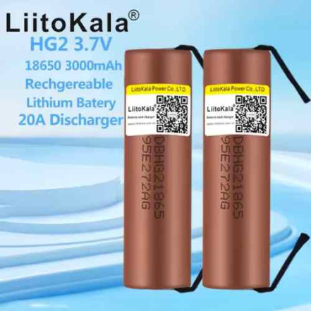 Акумулятор 18650 LiitoKala Lii-HG2-N 3000mAh під пайку