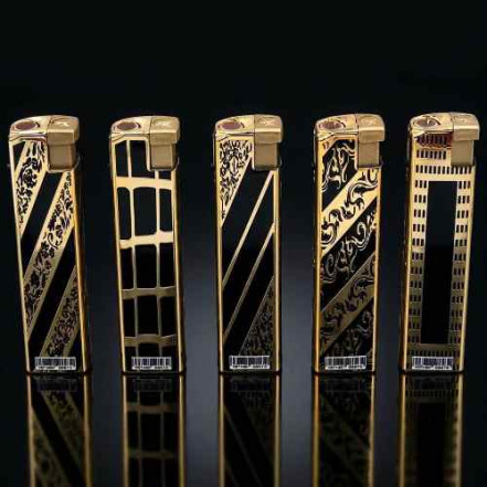 Запальничка турбо 636-1 Gold & Black